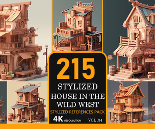 Stylized house in the wild west