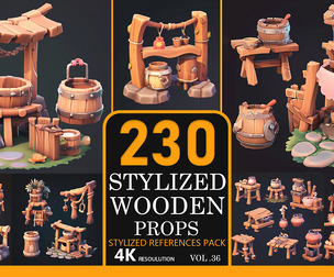 Stylized Wooden Props