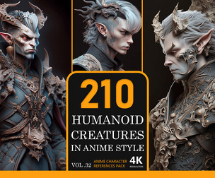 Humanoid Creatures In Anime Style