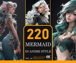 Mermaid In Anime Style
