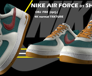 Shoe-NIKE AIR FORCE 01- Marvelous Designer/Clo3d