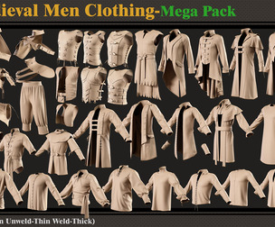 45 Medieval Men Clothing-zprj-fbx