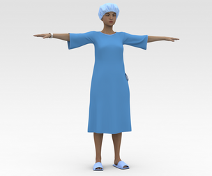 Female Patient with gown