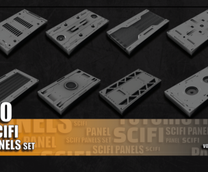 60 + scifi panels set / kitbash panels pack/vol 01