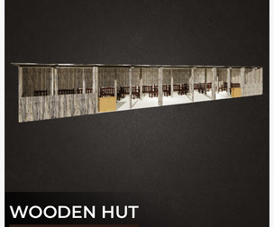 wooden hut