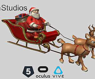 Animated Santa Sleigh