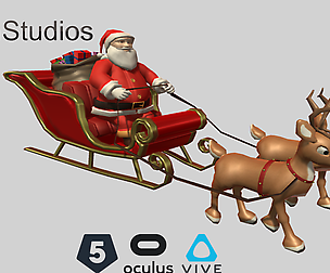 Animated Santa Sleigh 3dsmax