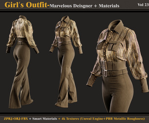 Girl's Outfit- Models+ Materials
