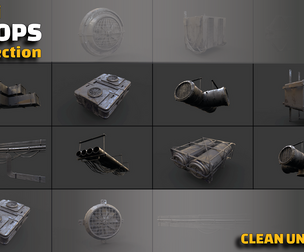 +70 scifi props collection / kitbash