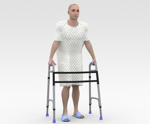 Patient with Walker