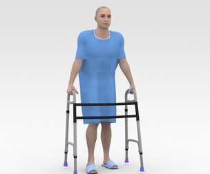 Patient with Walker