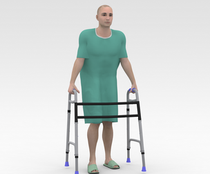 Patient with Walker