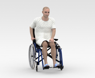 Patient with Wheelchair