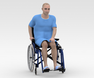 Patient with Wheelchair