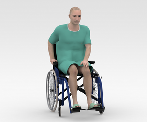 Patient with Wheelchair