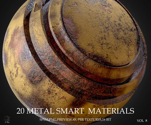 20 METAL SMART MATERIALS & PBR TEXTURES-VOL 8