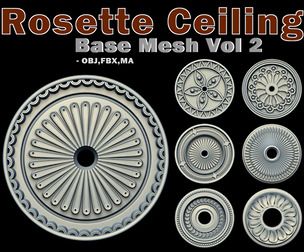 20 Rosette Ceiling Base Mesh Vol 2