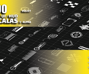 400 + Sci-fi UI / HUD decals+alpha pack / VOL 07