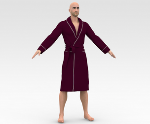 White men with Bathrobe