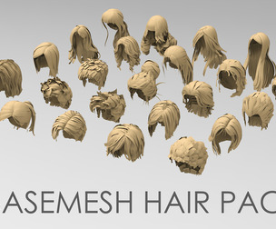25 basemesh hair pack 8