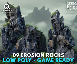 09 Low Poly Erosion Rocks - 231122