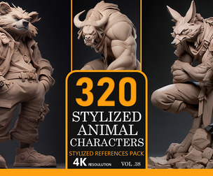 320 Stylized animal characters