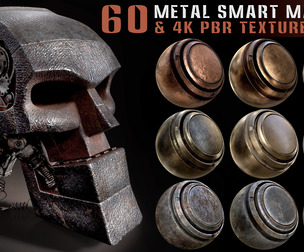 60 Metal Smart Materials and PBR Textures-Vol13
