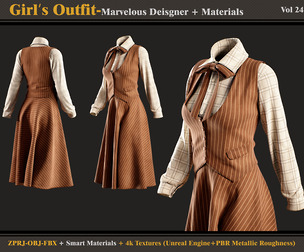 Girls Outfit-Models+Materials