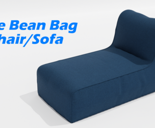 Blue AzureLuxe 3D Bean Bag Sofa