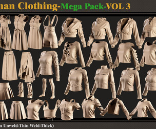 40 Woman Clothing- MEGA PACK-zprj-fbx