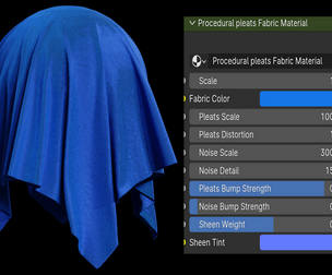 Procedural pleats Fabric Material