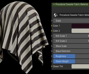 Procedural Sweater Fabric Material