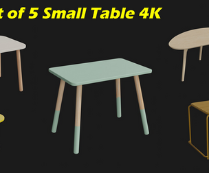 5 Realistic Small Children - coffe Tables 4K