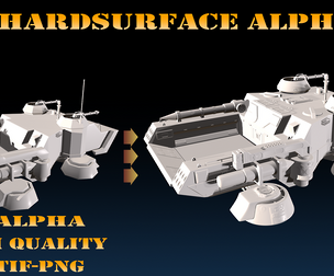 100 Hardsurface Alpha Vol.02 +PSD+TIF+PNG+4K+Model