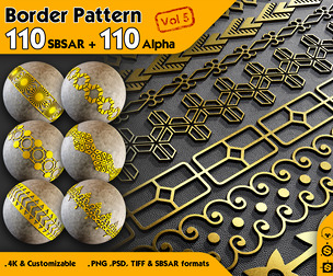 110 Border Pattern + Alpha (4K) Vol 5