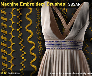 Machine Embroidery Brushes-SBSAR