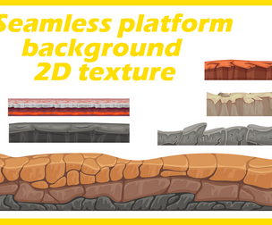 collection of 7 Platform 2D Rock Ground Textures