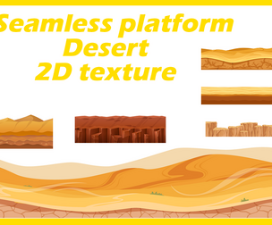 7 2D Cartoony Seamless Desert Sahara Textures