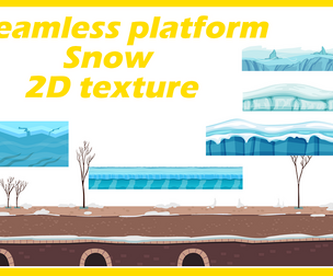 collection of 2D Cartoony Snow and Ice 6 Textures
