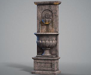 Urn wall fountain