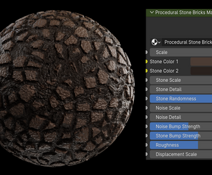 Procedural Stone Bricks Material