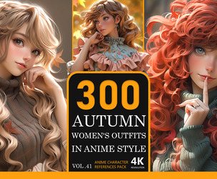 Autumn women's outfits in anime style
