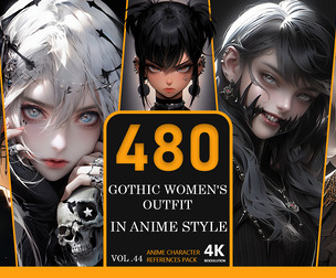 gothic women's outfits in anime style