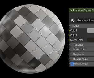 Procedural Square Tile Material