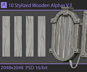 Stylized Wooden Alphas V.3