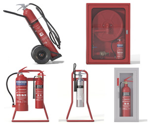 Fire Extinguishers Set