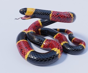 Eastern Coral Snake - Animated