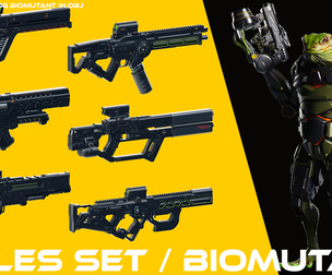 Sci-Fi Rifles Set / Kitbash / Biomutant