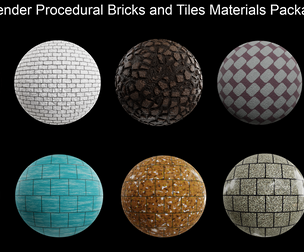 Procedural Bricks and Tiles Materials Package