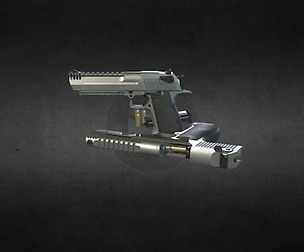Desert Eagle 50SRMB 3D model for game